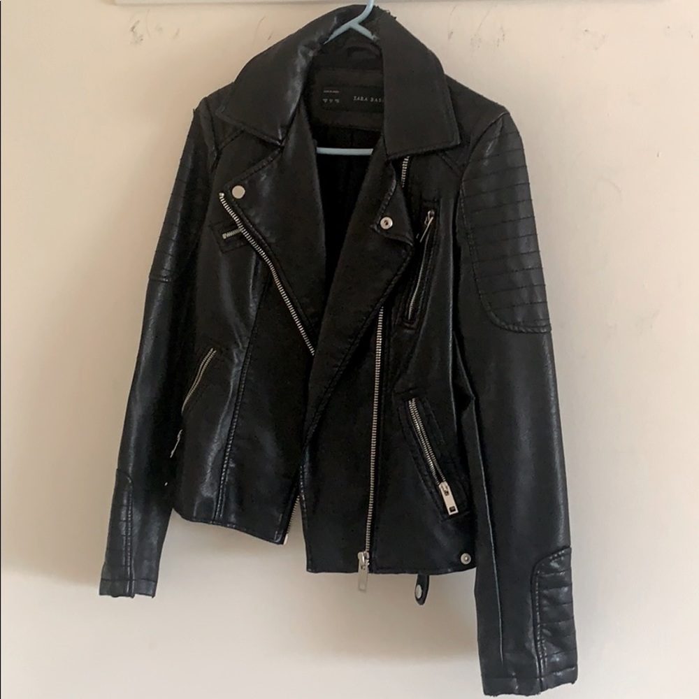 Zara faux leather jacket